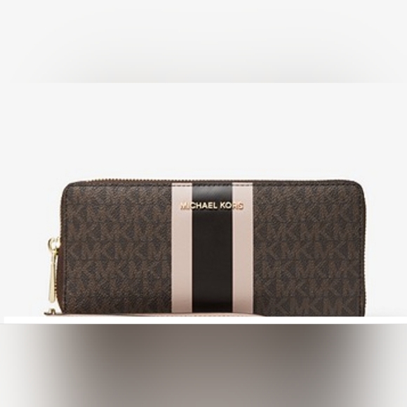 Michael kors Logo Stripe Large Continental Wallet - Picture 1 of 14